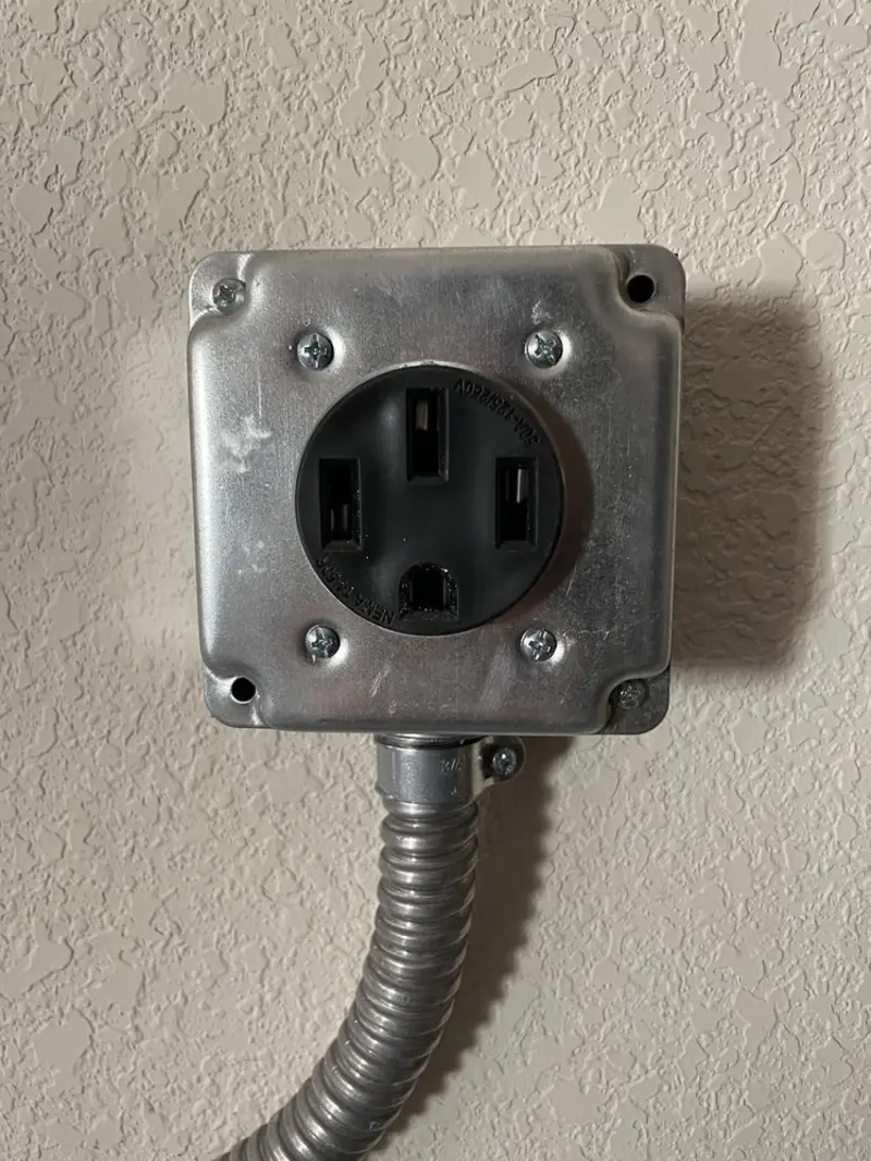 NEMA 14-50 outlet installed for Electrical Panel Upgrade in Bakersfield